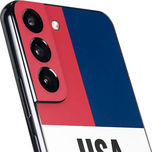American Flag Color Block Galaxy S22 Plus Skin